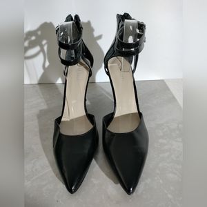 Nine West Double Ankle Strap Black Pumps in Women's 11